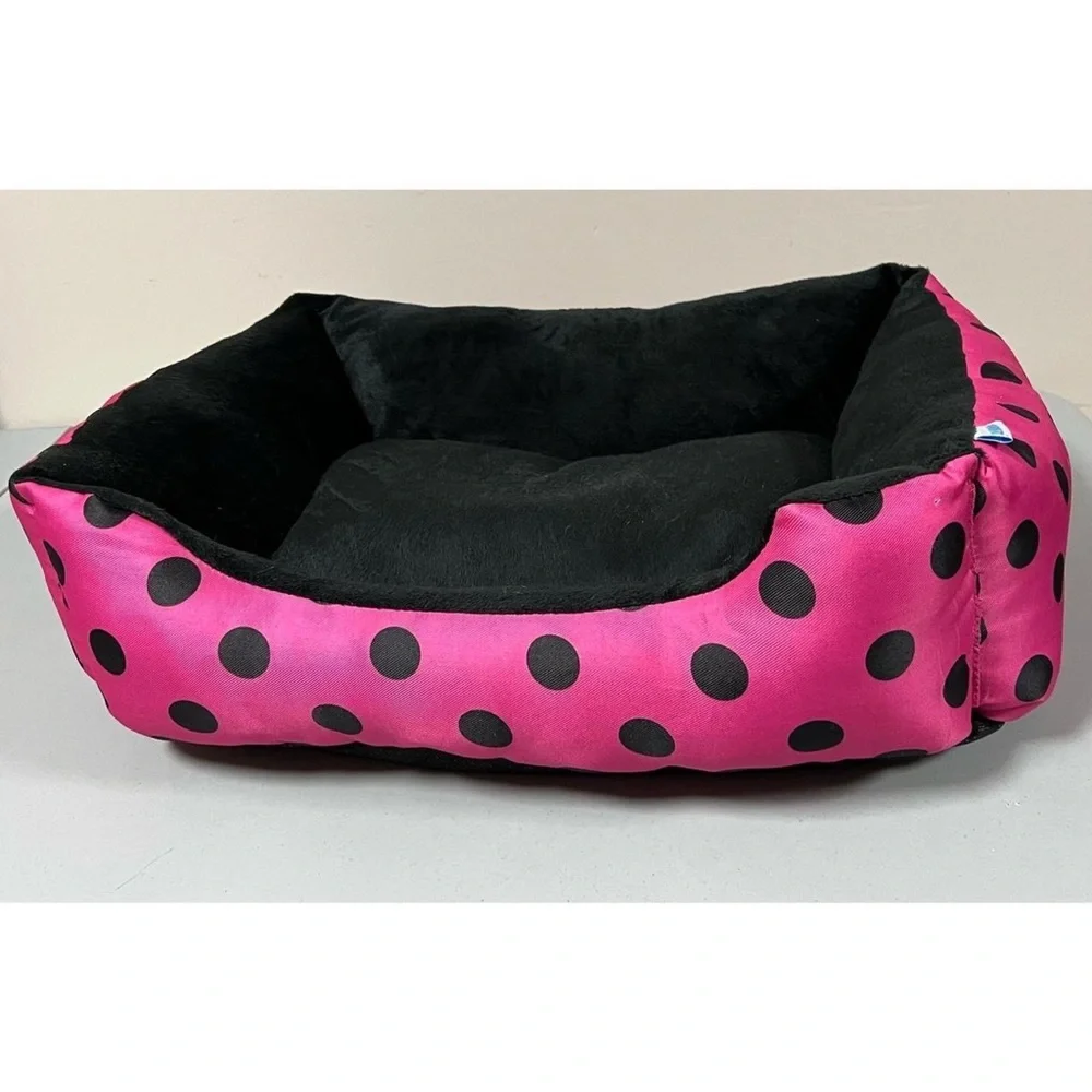 Bow-Wow Pet Magenta Pink Polka Dots Dot Fleece Cat Dog Pet Bed 💕🐾 #bed #pets